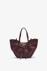 Loventa Mini Tote Çanta Niesha - S Siyah Bordo Kırmızı