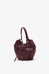 Loventa Mini Tote Çanta Niesha - S Siyah Bordo Kırmızı