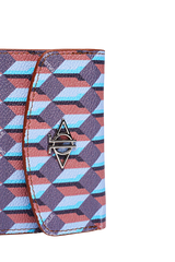 Dellel Deri Monogram Blue-Brown Wallet