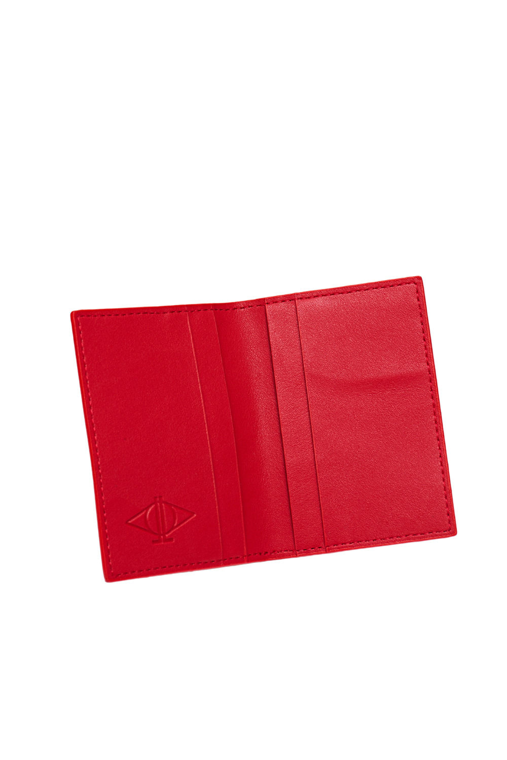 Dellel Deri Monogram Red Card Holder