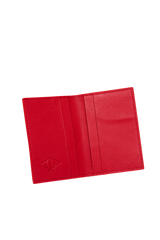 Dellel Deri Monogram Red Card Holder