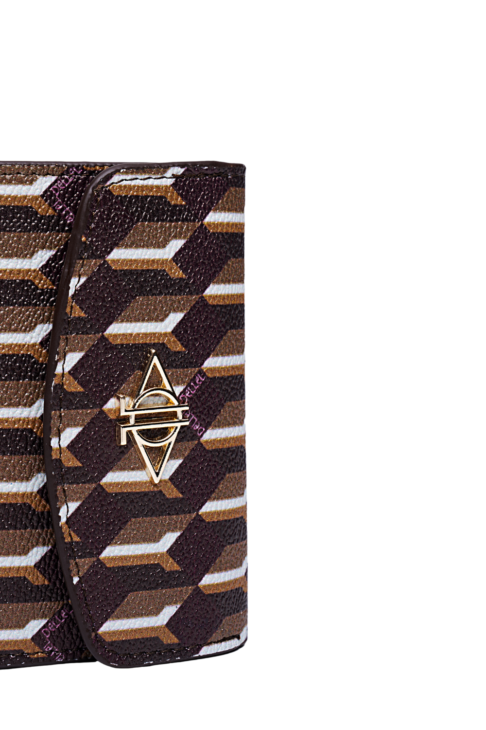 Dellel Deri Monogram Kahverengi Cüzdan