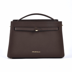Atelier Galin Cube Lock Bag - Choco