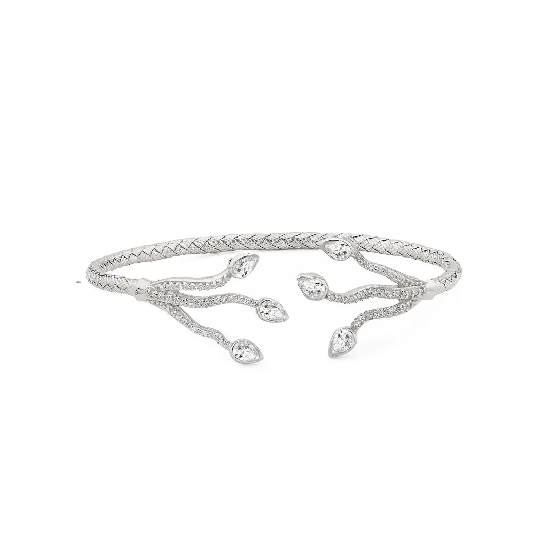 Chaseldor Crystal Bloom 925 Sterling Silver Women's Bracelet