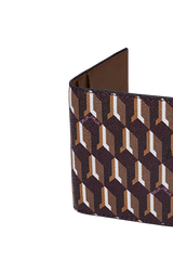 Dellel Deri Monogram Brown Card Holder