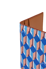 Dellel Deri Monogram Blue Card Holder
