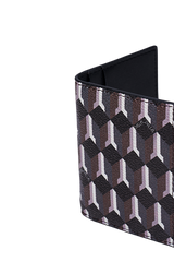 Dellel Deri Monogram Black Card Holder