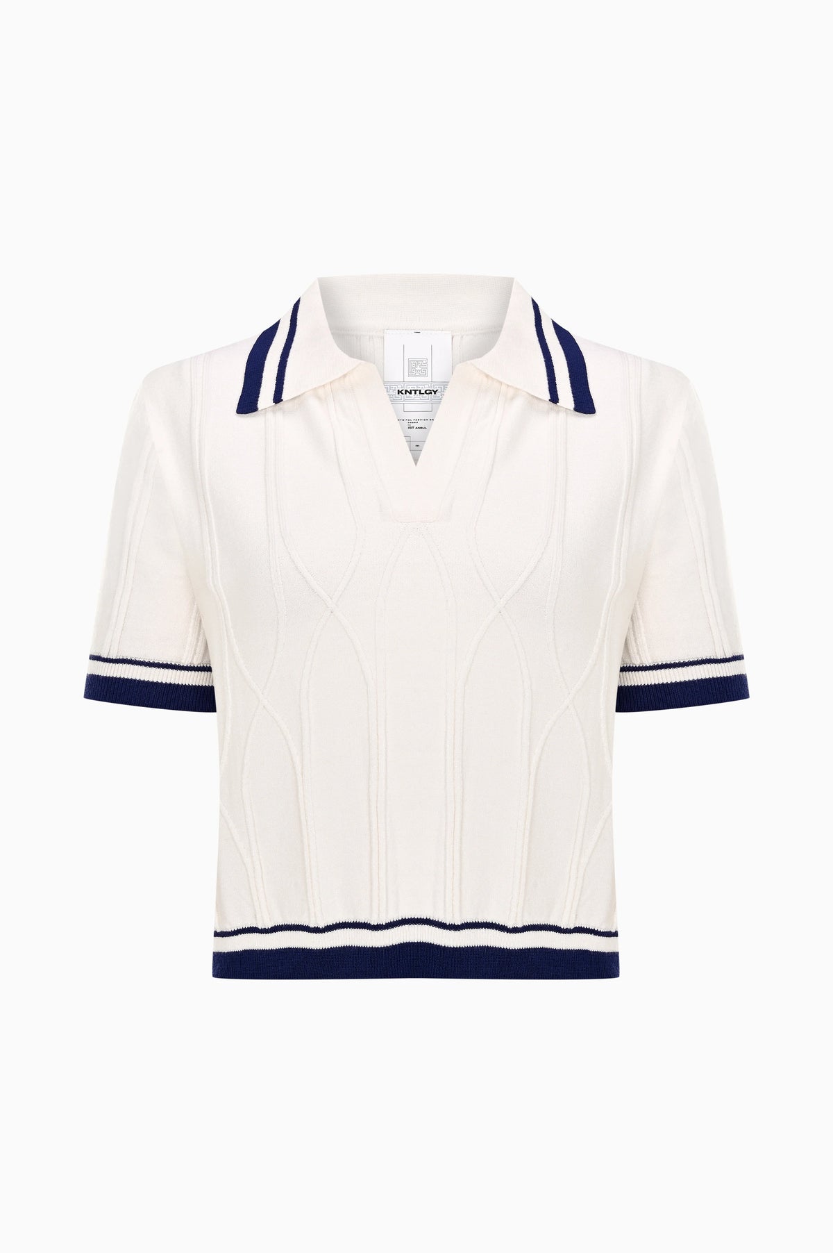Knitology KNTLGY Oxford Flow Polo Blouse