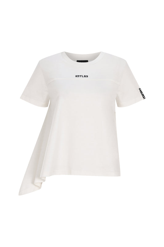 Knitology KNTLGY White Pleated T-Shirt
