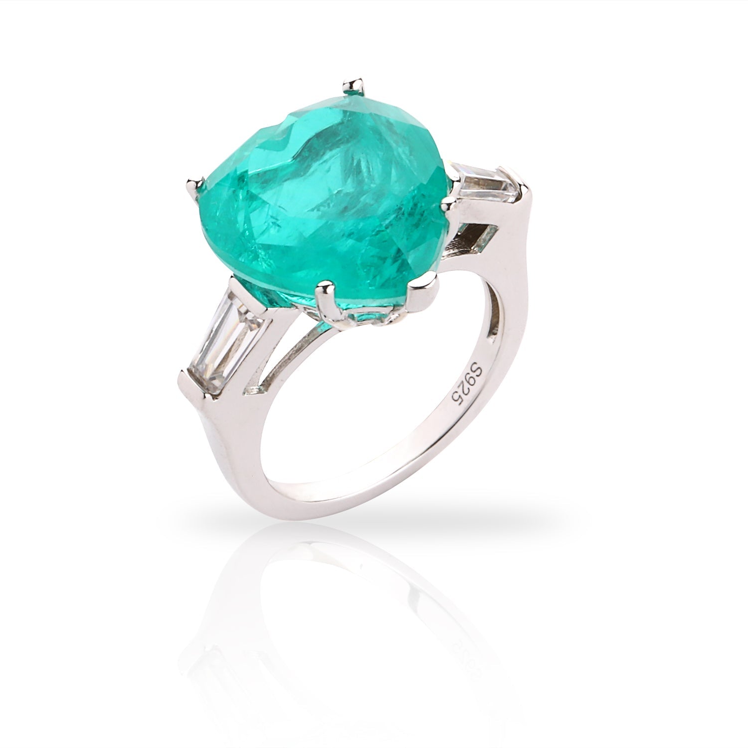 SooSilkyGems HEART SOLITAIRE RING