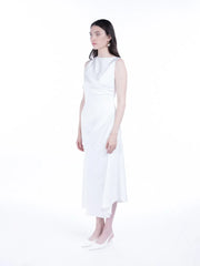 Peploum Amor Draped Satin Dress