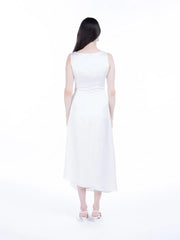 Peploum Amor Draped Satin Dress