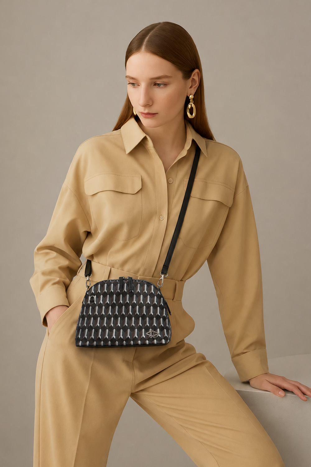 Dellel Deri Black Capri Bag