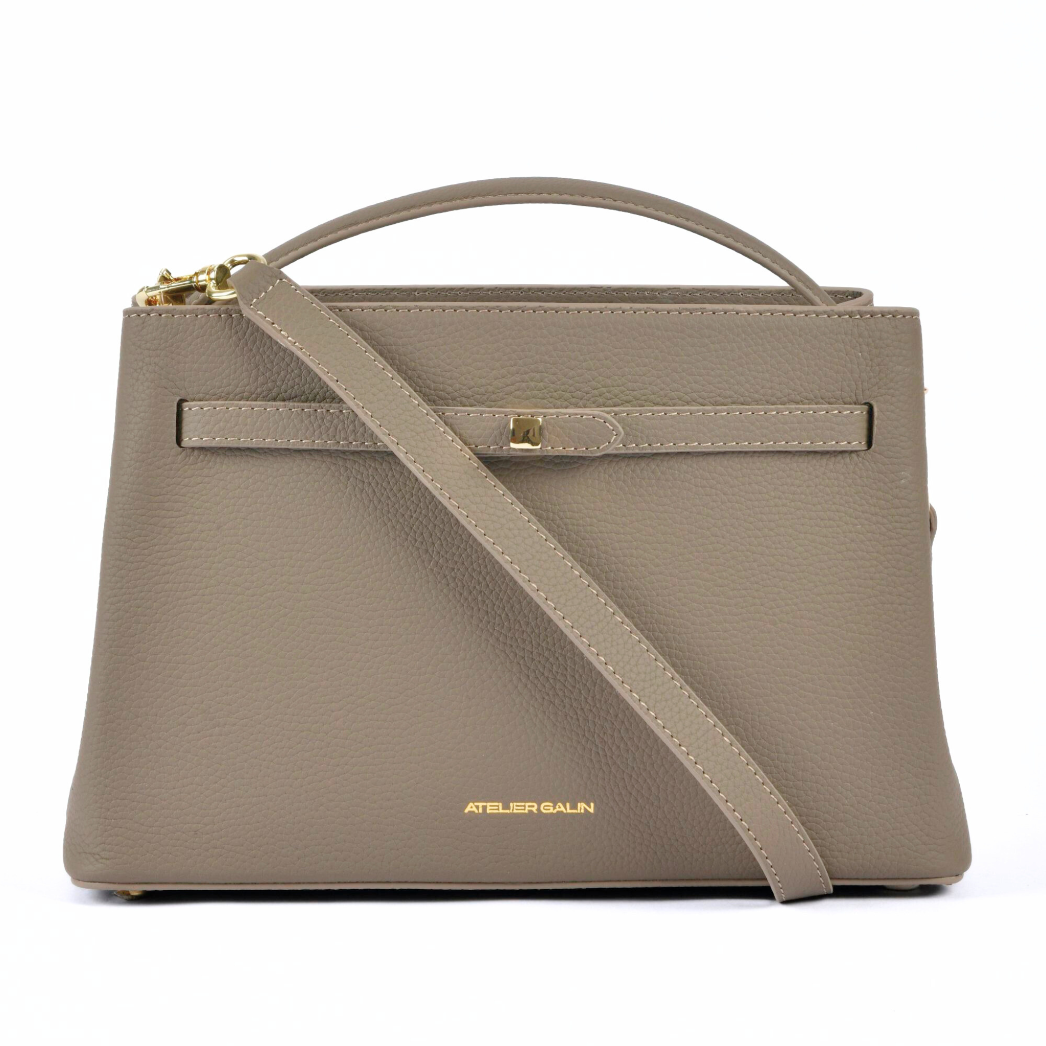 Atelier Galin Cube Lock Bag - Mink