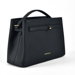 Atelier Galin Cube Lock Bag - Black & Gold