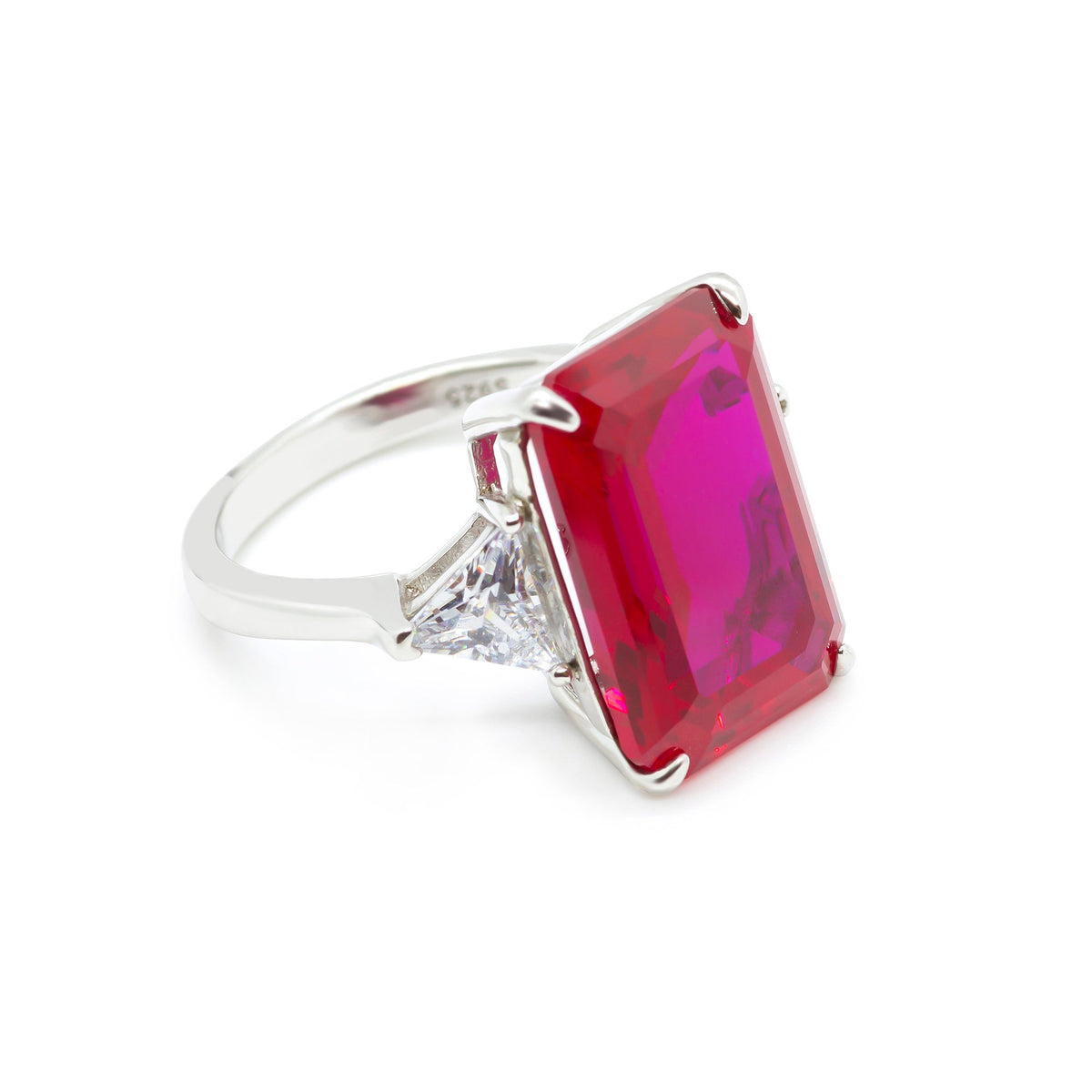 SooSilkyGems BIG BAGUETTE RUBY RING