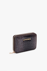 Loventa Genuine Leather Zippered Card Holder Wallet – Blanca Multicolored