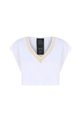 Knitology KNTLGY Basic V-Neck White Tee