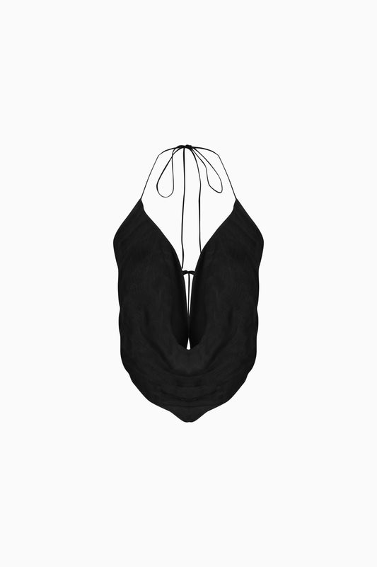 Knitology KNTLGY Nocturnal Strappy Black Blouse