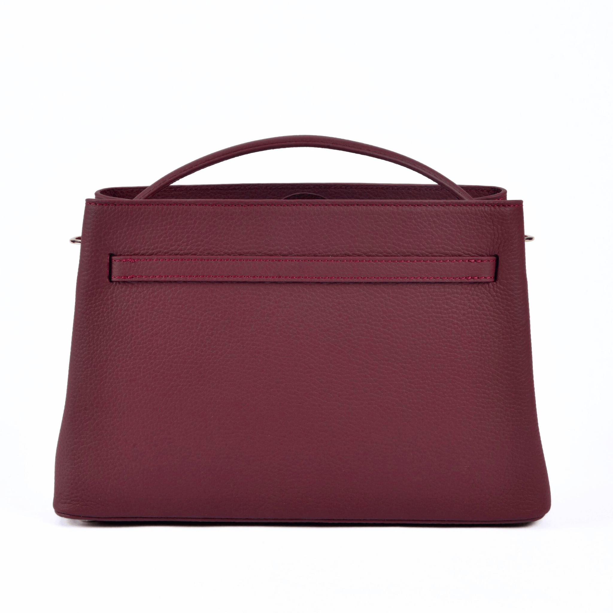 Atelier Galin Cube Lock Bag - Merlot