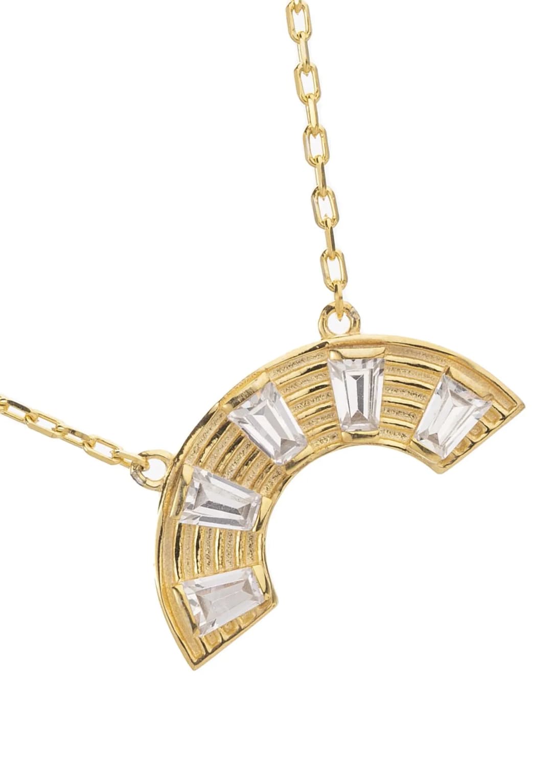 Chaseldor Stoned Gold Women's Silver Necklace