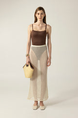 Rotco Pieris Ekru File Maxi Etek