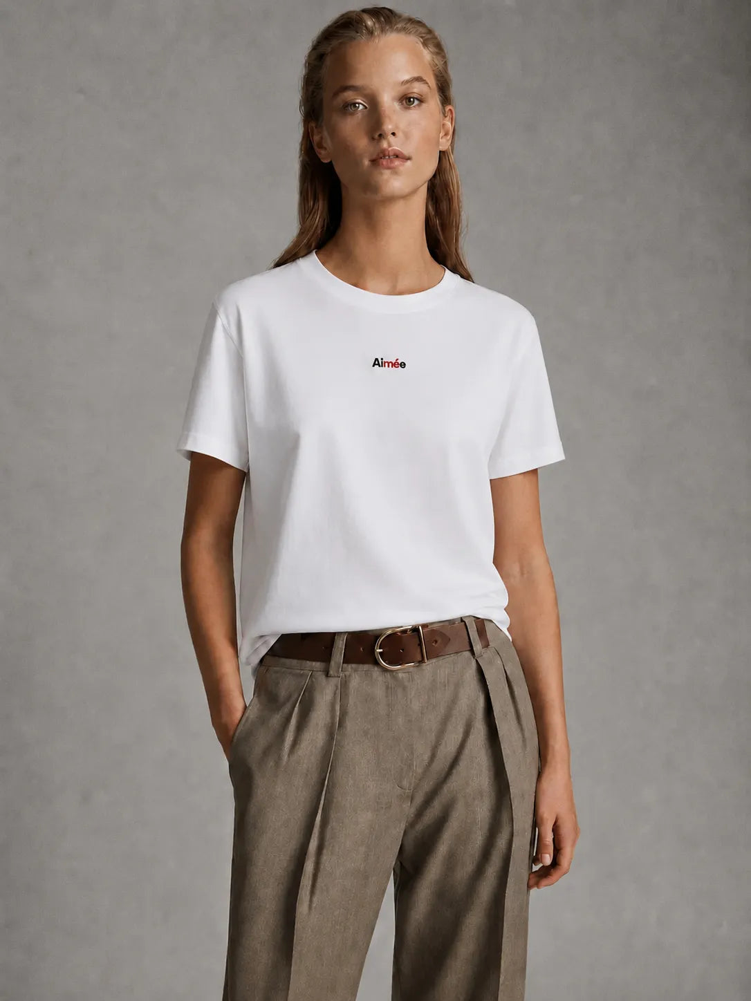 Aimée Coastal Vibe White Tshirt