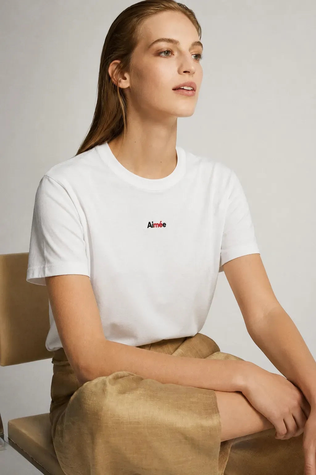Aimée Coastal Vibe White Tshirt