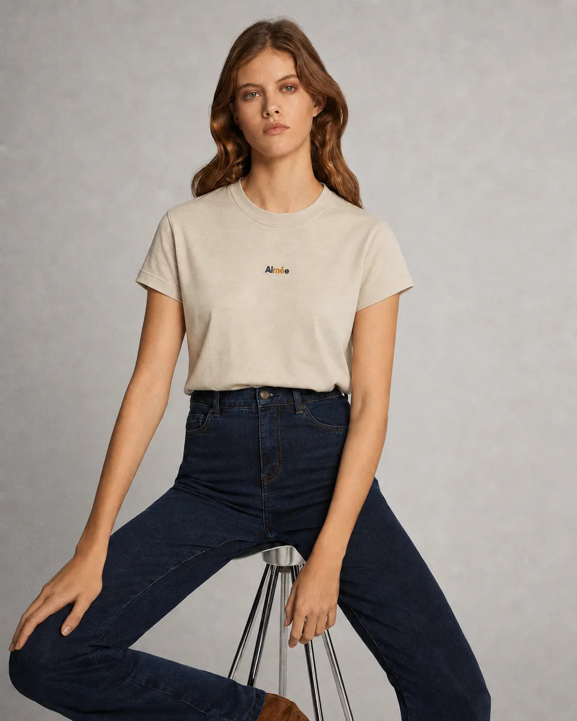 Aimée Golden Hour Soft Beige Tshirt