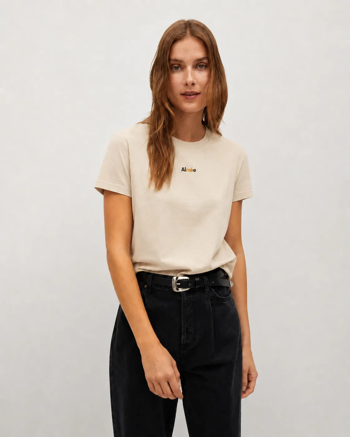 Aimée Golden Hour Soft Beige Tshirt