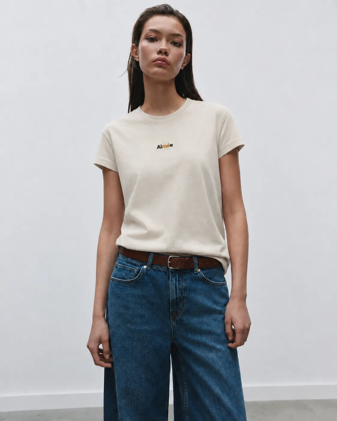 Aimée Golden Hour Soft Beige Tshirt