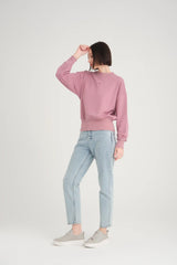 Aimée Wide Waist Cincher Pink Sweatshirt