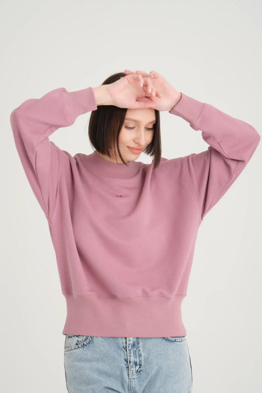 Aimée Wide Waist Cincher Pink Sweatshirt