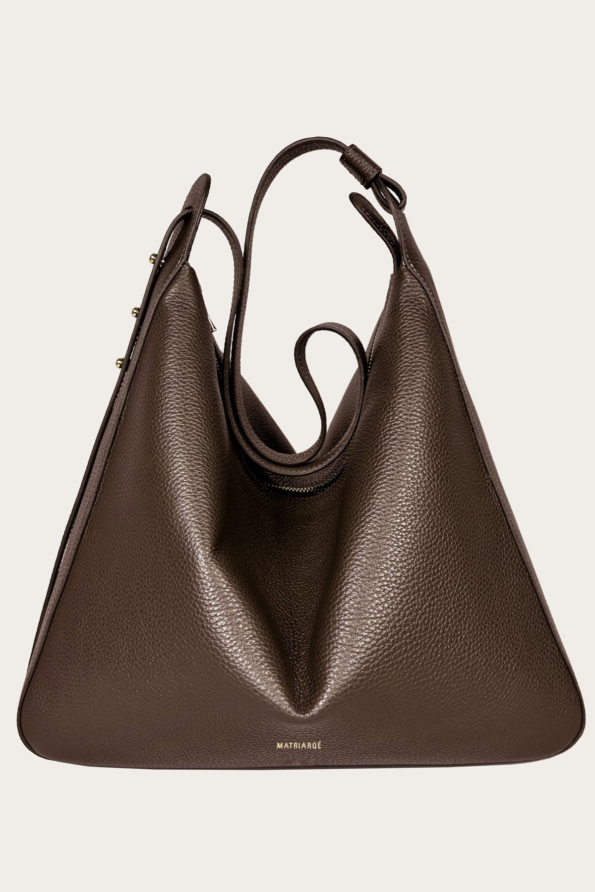 Matriarqe Nova Large Shoulder Bag in Leather - Brown
