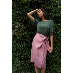Bow Tie Wrap Skirt (Pastel Pink)