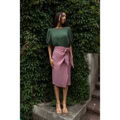 Bow Tie Wrap Skirt (Pastel Pink)