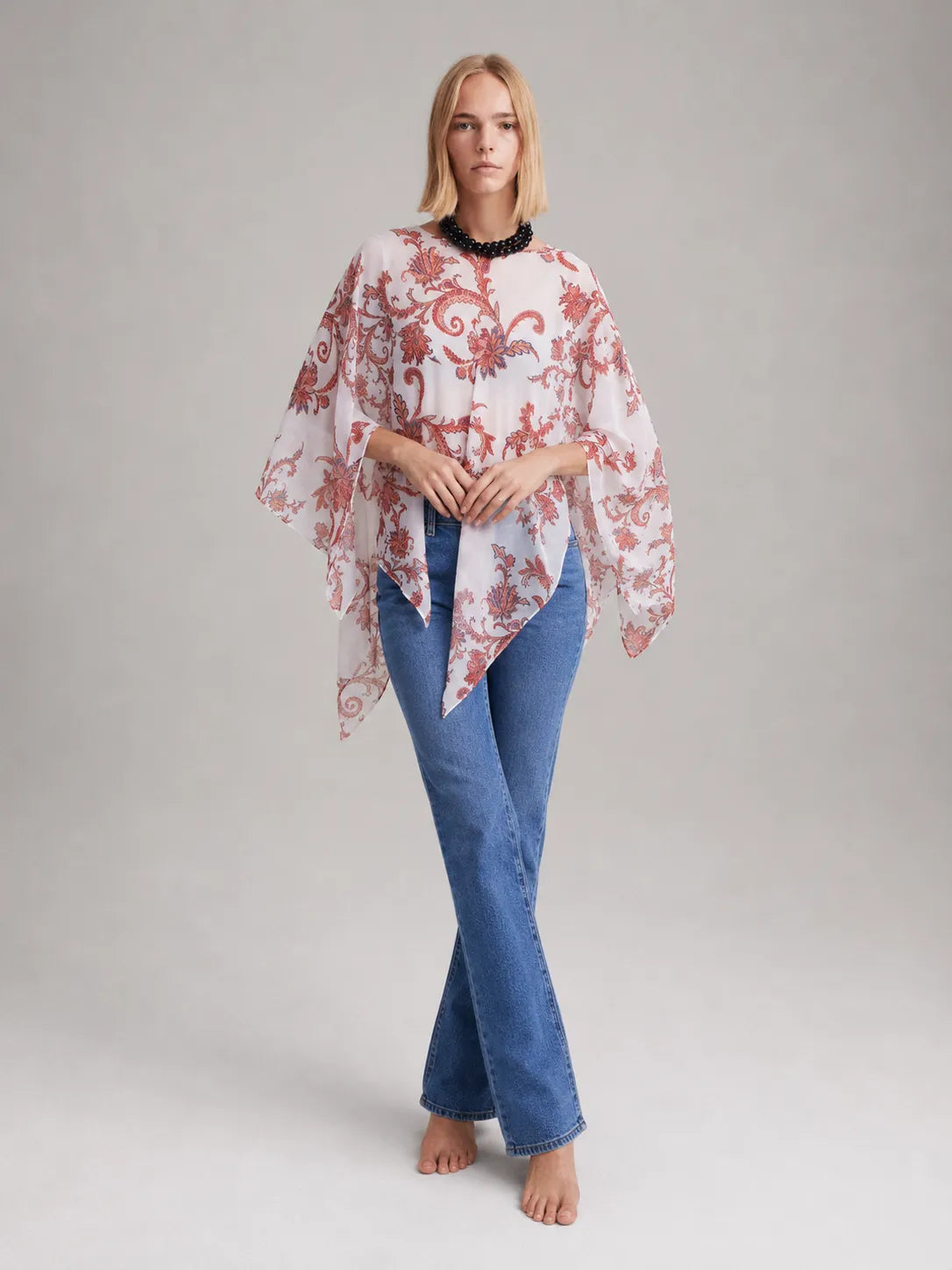 Eloshé Beyaz Paisley Bluz REBMSM102