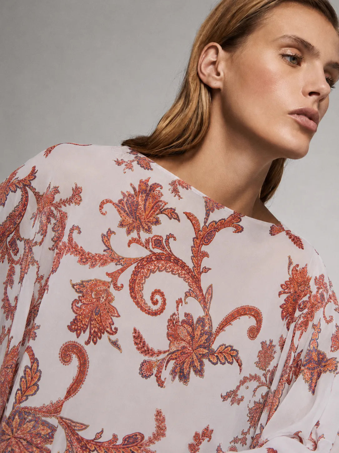 Eloshé Beyaz Paisley Bluz REBMSM102