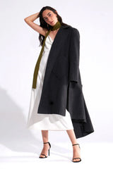 Crescent Line Darkshine Dress White