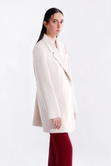 Crescent Line Halo Blazer Dress – STONE