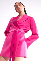 Crescent Line Solar Blazer Elbise – Pembe