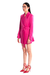 Crescent Line Solar Blazer Elbise – Pembe