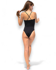 IAMLOVEIN Black' Cross Bodysuit