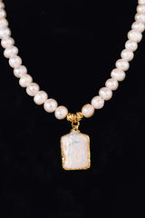 Natural Rectangle Pearl Necklace