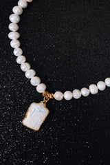 Natural Rectangle Pearl Necklace