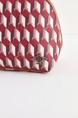 Dellel Burgundy Capri Makeup Bag