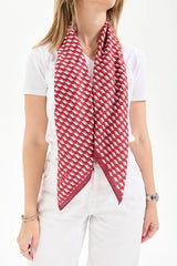 Dellel Burgundy Freesia Scarf