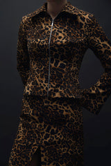 Esra Adıgüzel Feline Mirage – Zipper Detailed Leopard Patterned Jacket