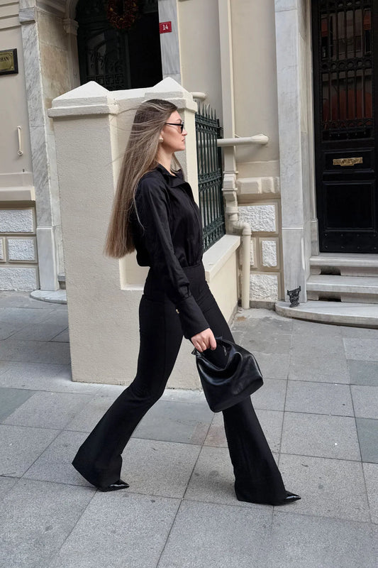 Crescent Line Elegance Trousers Black