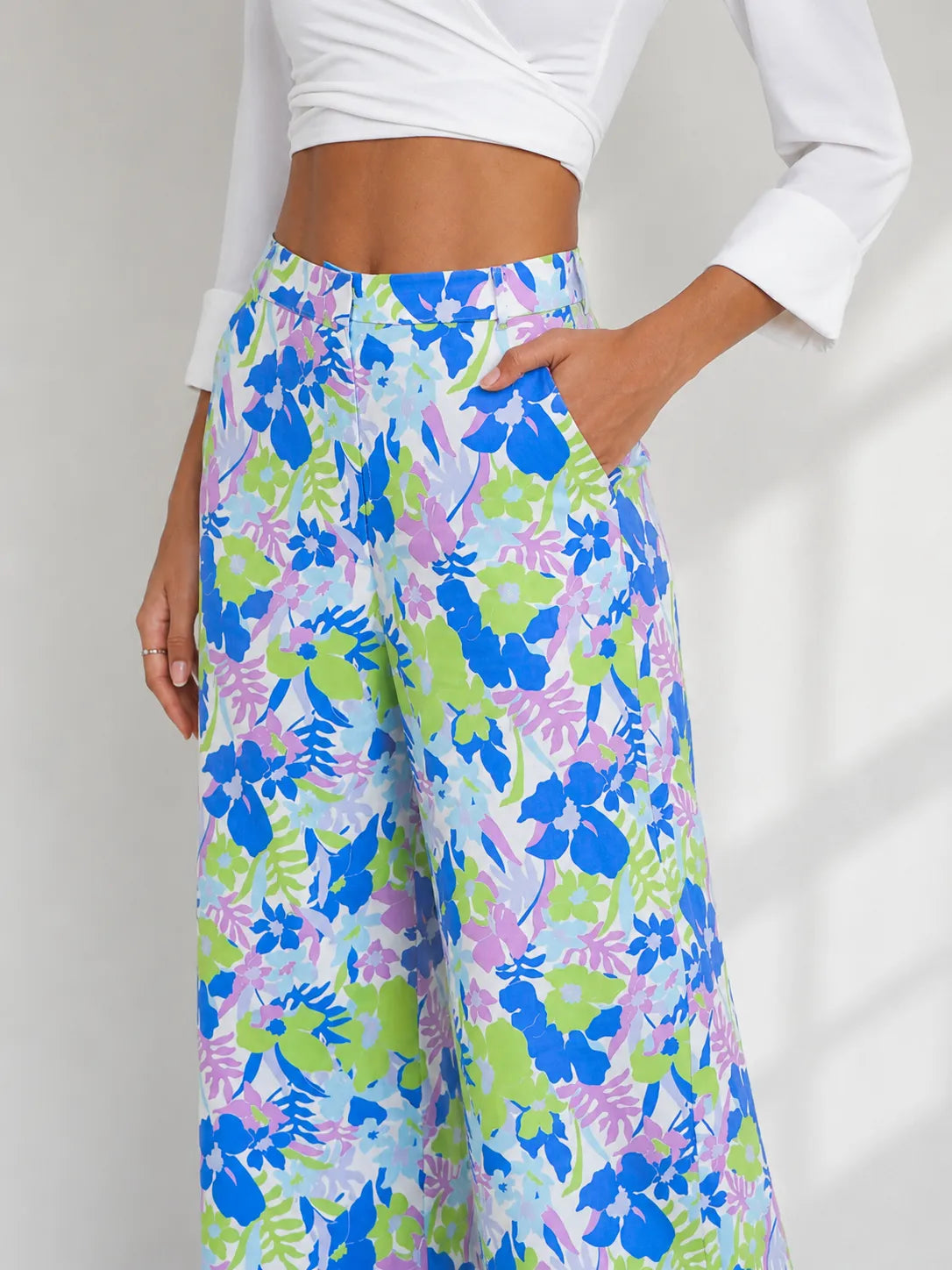 Eloshé Patterned Wideleg Pantolon JEBMSM101